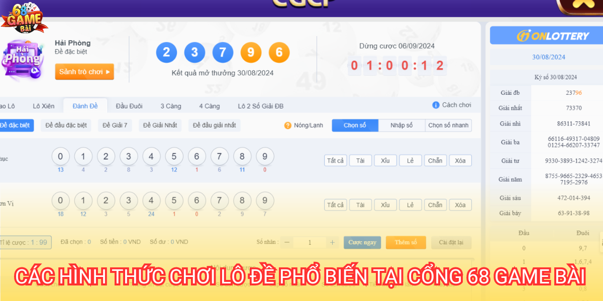 Lô đề: Hướng dẫn luật và cách chơi trên cổng 68 game bài 3 Lô đề 68 game bài mang đến nhiều hình thức cá cược hấp dẫn
