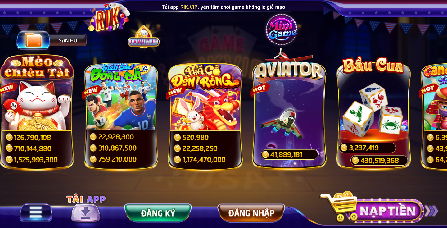 Top 10 Cổng Game Nổ Hũ Uy Tín Nhất Hiện Nay 10 Nổ hũ đẳng cấp tại RikVip